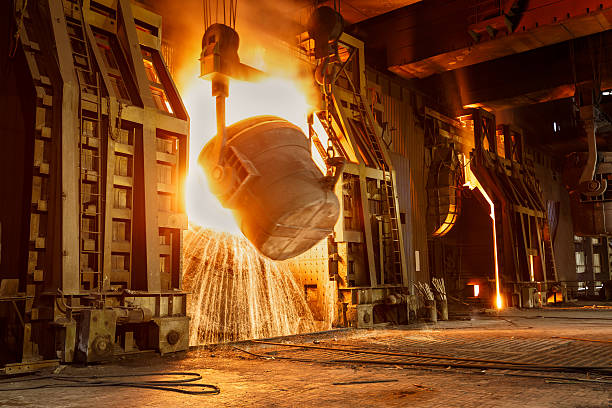 Metal smelting furnace in Chinese steel mills